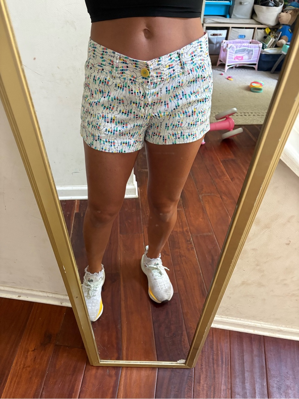 Lilly Pulitzer White Multi-Color Buoy Print  Shorts